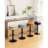 Adjustable Height Swivel Bar Stool With Hidden Storage And Linen Seat, Versatile For Various Rooms-149744894