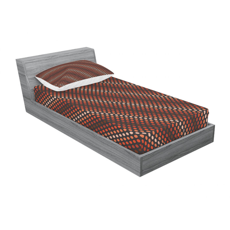 Ensemble de draps Funky Nostalgic In Contrast, Ensemble de draps pour lit simple TG avec drap-hou