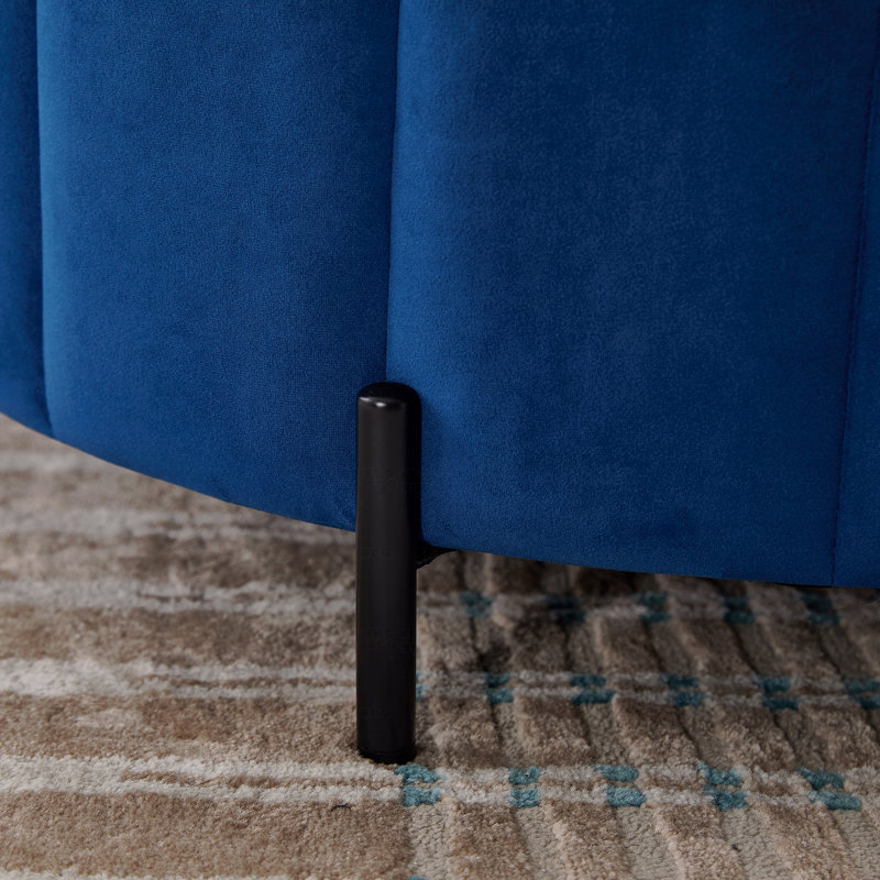 Repose-pieds l 31,5 po avec couvercle réversible, tabouret de rangement en velours avec conception capitonnée en forme de citrouille