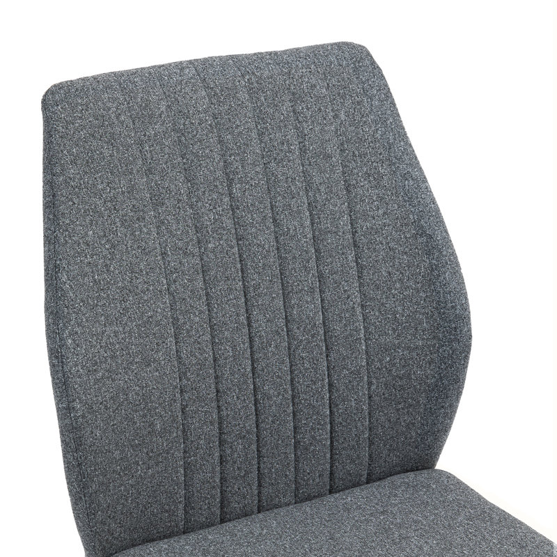 Chaise d'appoint rembourrée Modern, Gris foncé