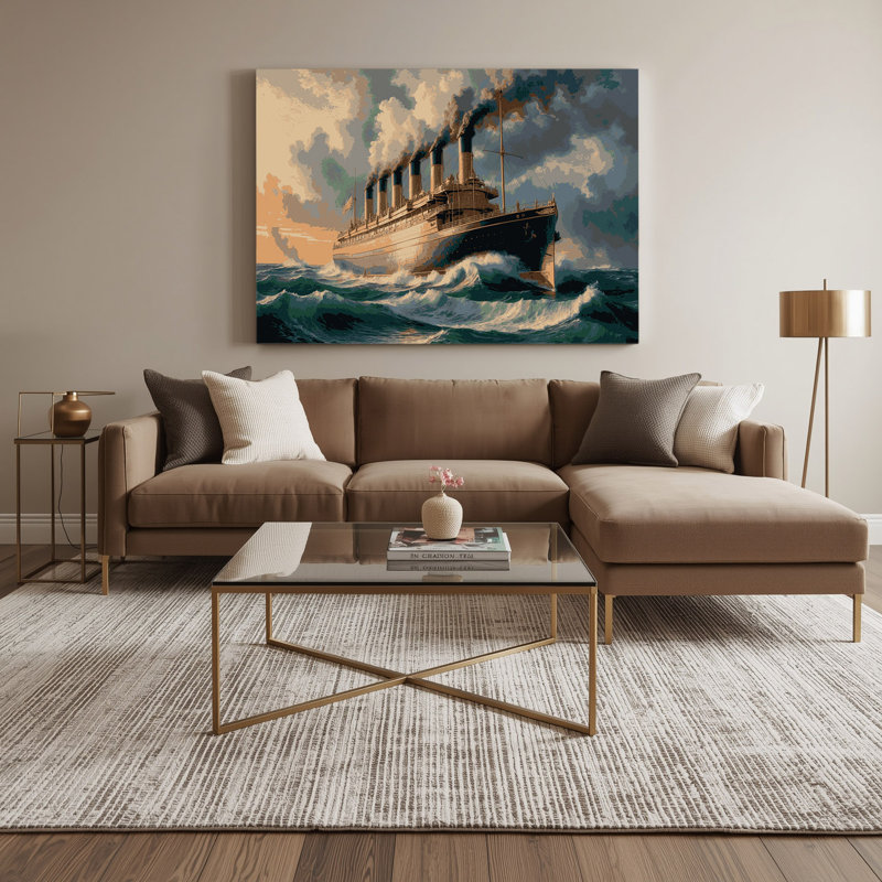 Art sur toile gris, H 11 po x l 14 po