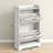 Distressed White Entryway Shoe Container, Hidden With 2 Drawers & Adjustable Shelves, Stores 8 Pairs, Look Slim Style Cabinet For Entryway, Flip Fits