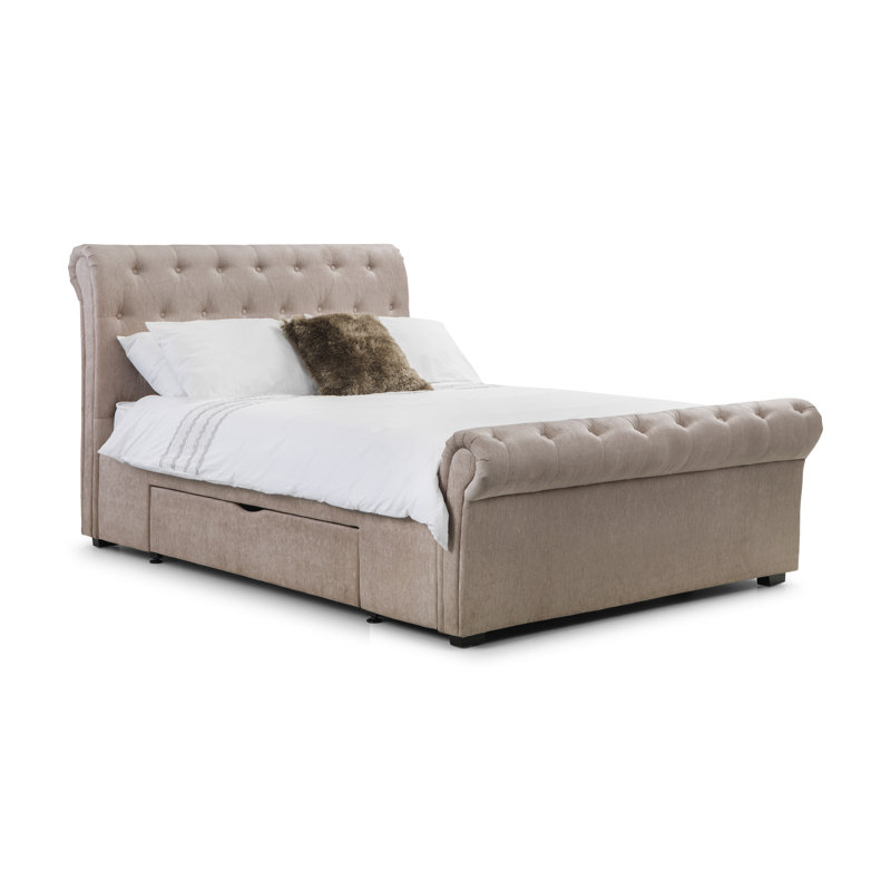 Laurens Upholstered Storage Bed with Mattress, Kingsize (5'), No Mattress