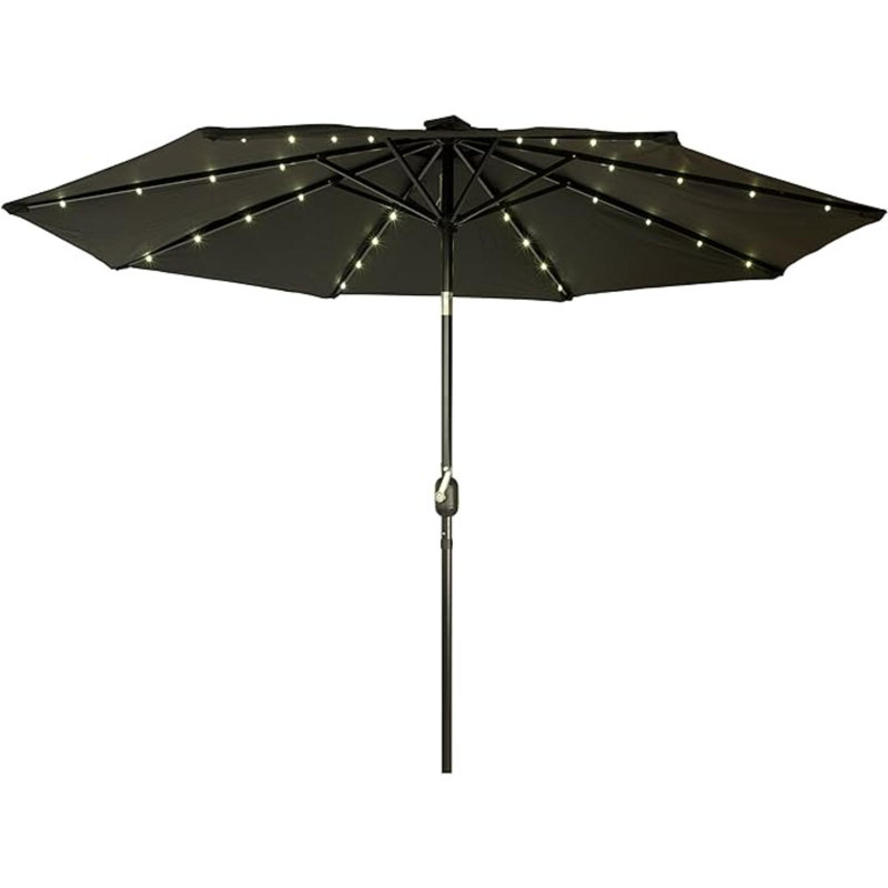 5.5'' Lighted Market Umbrella, Black
