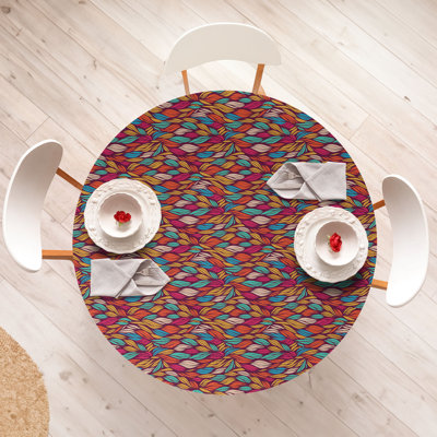 East Urban Home Colorful Fitted Round TableclMulticolor 81721