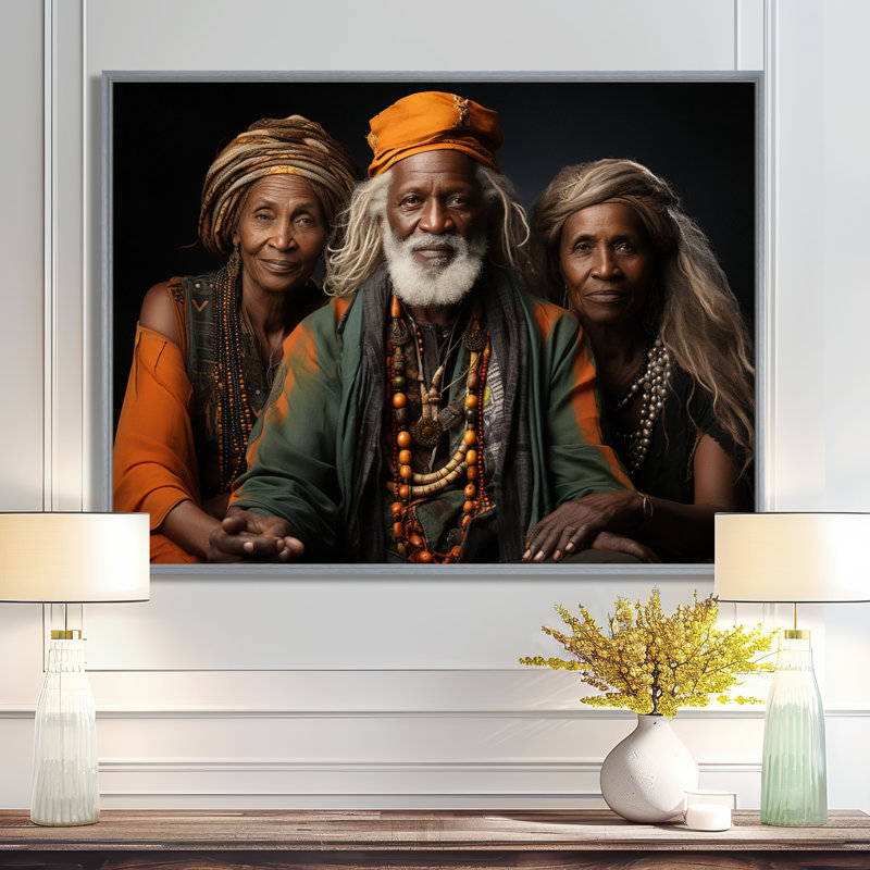 «African Legacy II», reproduction sur toile, Encadrement argenté, 34" H x 44" W