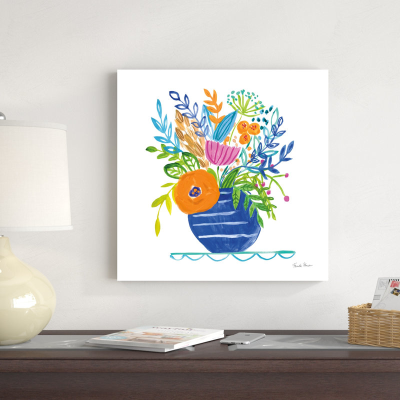 «Bountorable Blooms II» par Farida Zaman - peinture sur toile tendue, H 20 po x l 20 po