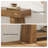 63" Wooden Entryway Bench With Shoe Storage, Farmhouse Indoor Bench With Open Shelves For Hallway Foyer