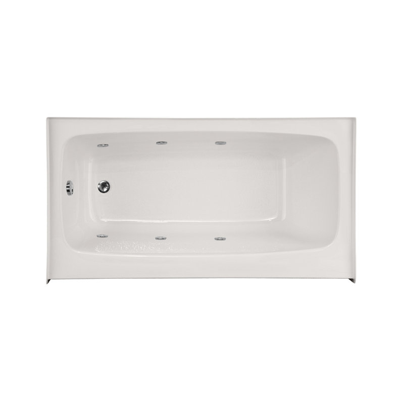 Regan 66'' L Alcove Whirlpool Bathtub, White