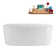 67" Streamline Soaking Freestanding Tub and Tray With Internal Drain