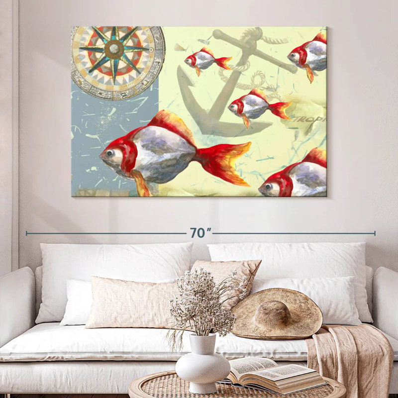 Brampt Tropical Fish I, 34" H x 51" W