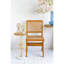 Table d'appoint dorée 13,8 x 13,8 x 24 po avec nœuds en corde et base en marbre blanc (table basse incluse)