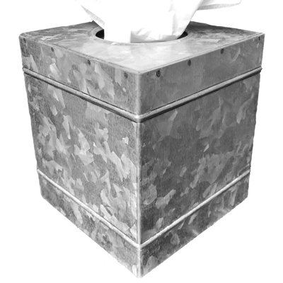 Aylanna Matte Black Metal Tissue Box Cover