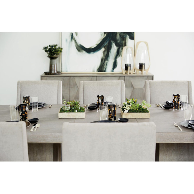Linea Solid Wood Dining Table, Gray