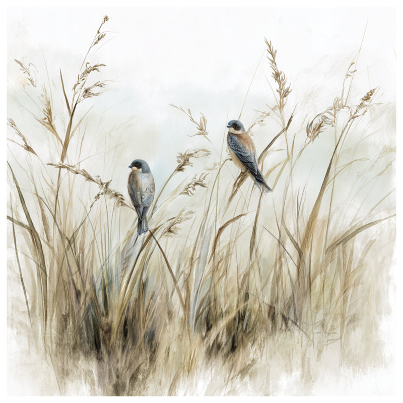 Two Birds On Grass Comforter, King