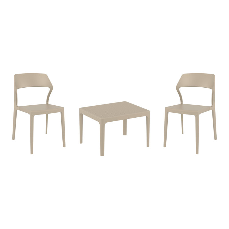 Ensemble de conversation pour 2 personnes Farrah Snow, Beige