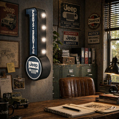 Enseigne DEL Jeep Pièces et Service