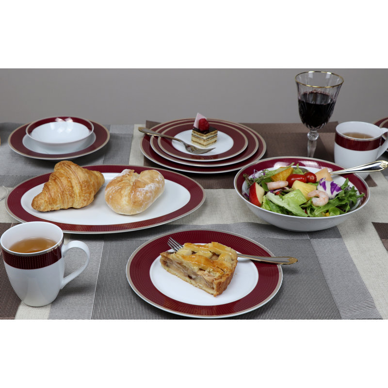 50 Piece Bone China Dinnerware Set - Service for 8