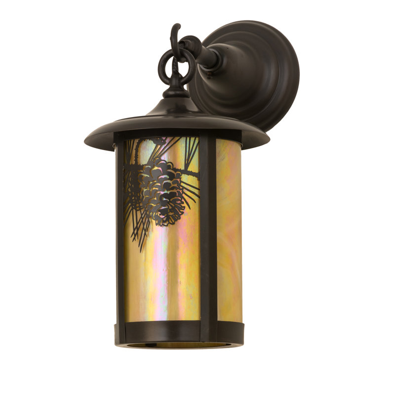 1 - Light Outdoor Wall Lantern, 15.5" H x 8" W x 12" D