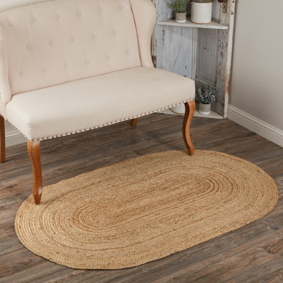 Tapis brun clair en jute tressé Charbonneau