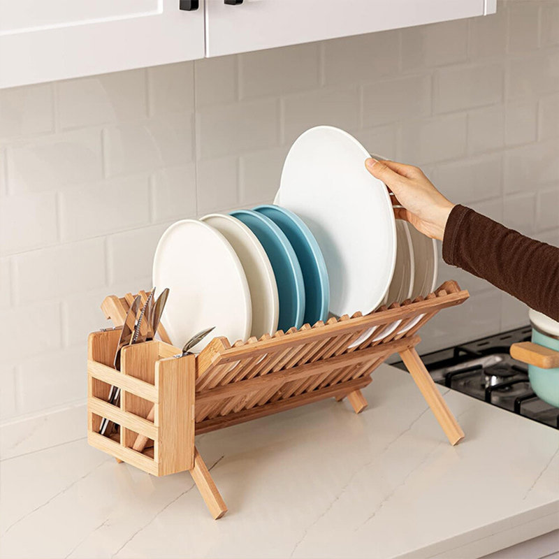 Bamboo Two Tier Dish Rack