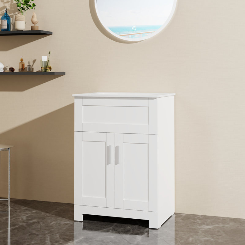24" Sink Bathroom Vanity Laundry Cabinet Combo