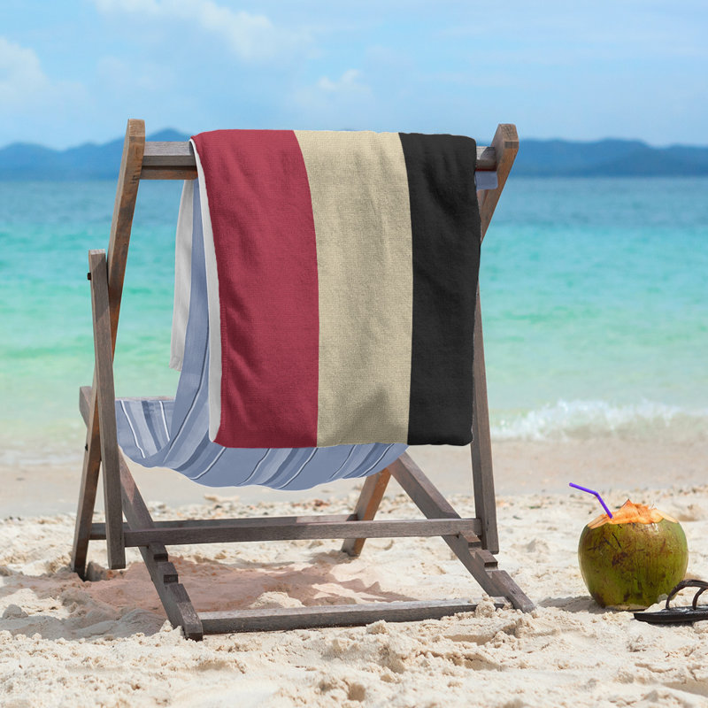 Beach Towel, Sedona Red/Sonoran Sand/Black, Microfiber, Beach Towel