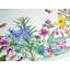 Bordure de papier peint à peler et coller avec fleurs colorées, insectes et oiseaux, coloris blanc, bleu, vert, jaune GB50071 Fabriqué aux États-Unis par Grace and Gardenia Designs