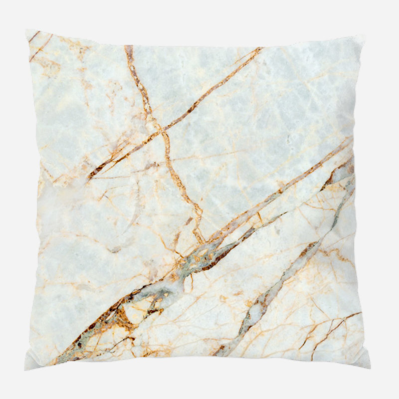 Marble Reversible Throw Pillow, Microsuede, Indoor