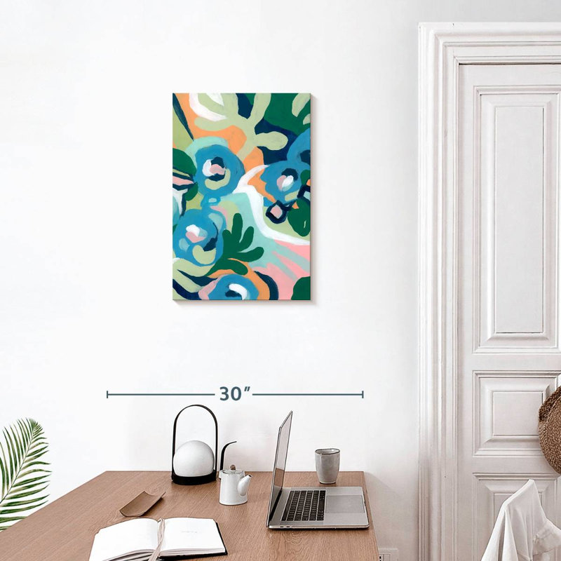 Avery Bright Floral Dance I, H 24 po x l 16 po