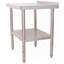Table de préparation robuste en acier inoxydable avec tablette réglable