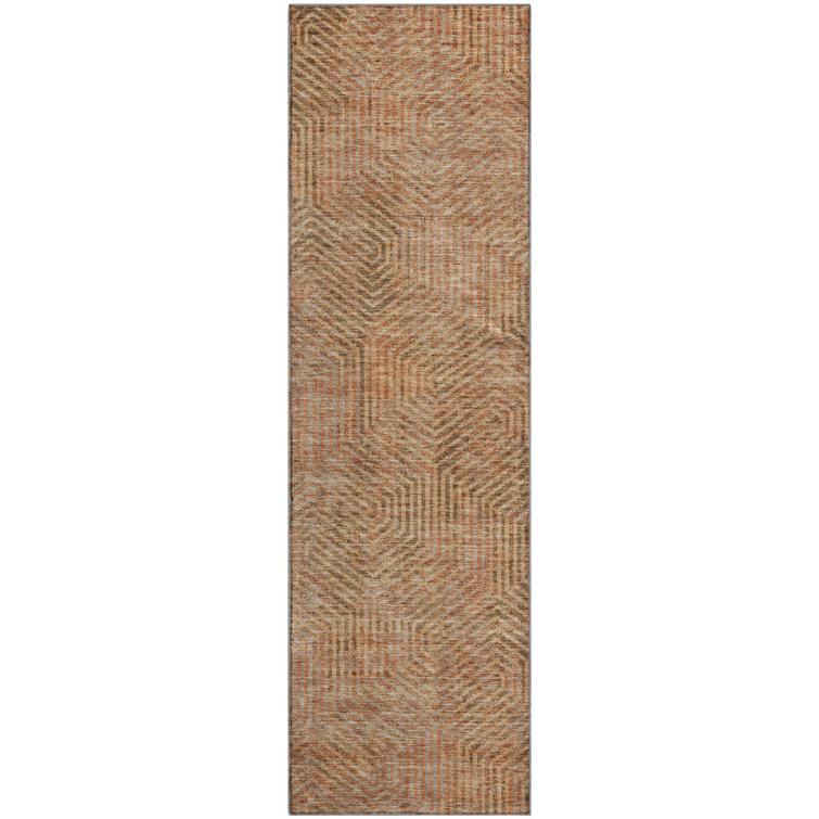 Premium Machine Washable Prisco Copper Rug
