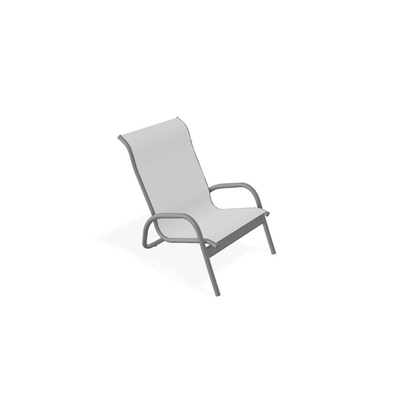 Beach Chair, White 6D Sunbrella®, Textured Graphite