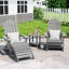 Repose-pieds extérieur en plastique Kacy-Leigh Adirondack-668051371