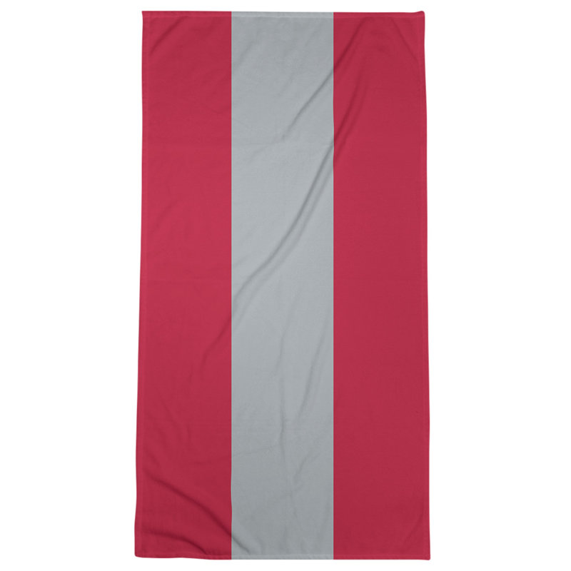 Beach Towel, Red/Silver