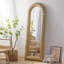 Miroir inclinable haute définition rétro en rotin