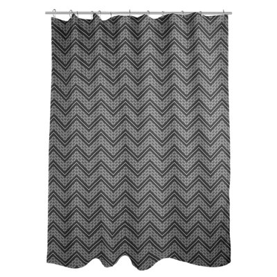 Rideau de douche simple à chevrons à la main classic