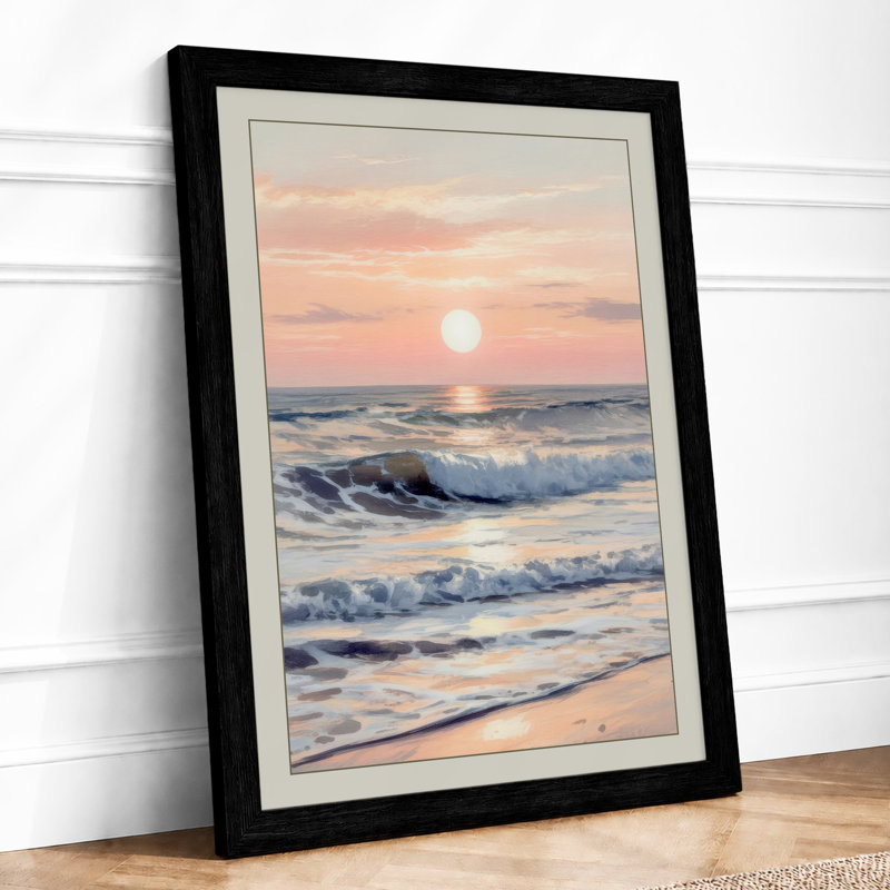 Sunrise Coastal - Framed Print, A4 - 29.7 x 21.0 cm, Black