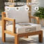 Chaise longue d'extérieur avec coussins Acacia (ensemble de 2)