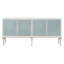 Armoire console Ansaldo blanc perle et argent scintillant