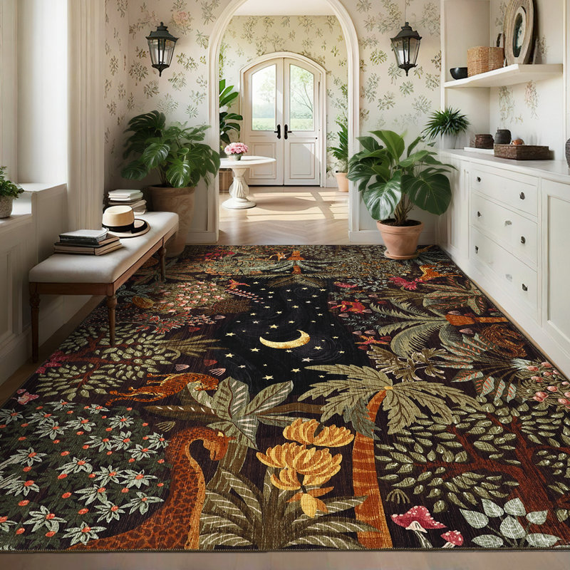 Area Rug Washable Area Rug for Living Room Rug Non Slip Backing Ultra Carpet Foldable Non Shedding Floor Cover for Bedroom Nursery Office