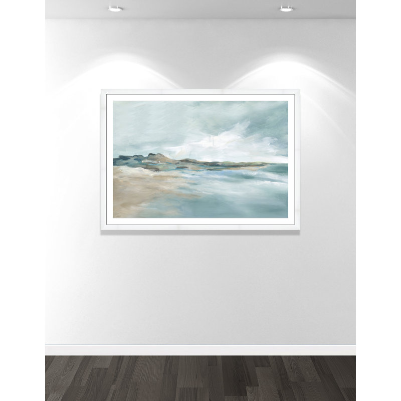 Sandpoint Print by Carol Robinson, White, 39"H x 55" W x 1.25" D, Framed Print with Mat