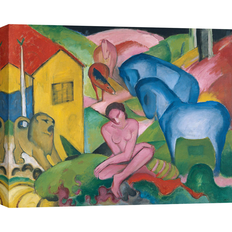 3AA6298 Der Traum (The Dream) by Franz Marc - Wrapped Canvas Rectangle Art Prints, 70cm H x 100cm W x 4cm D