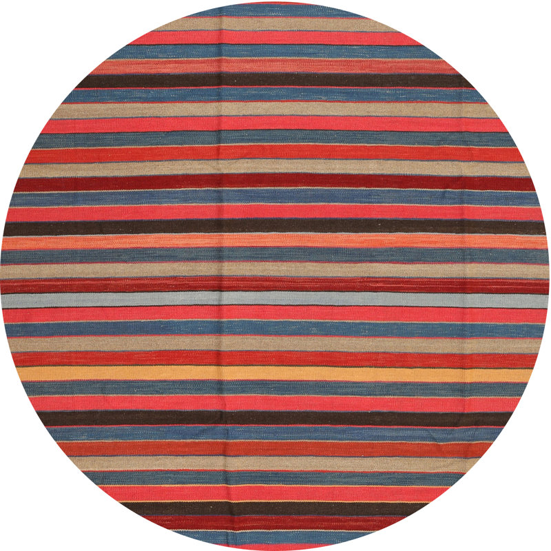 Tapis contemporain 100% lavable à la machine 1757, Rond 8 pi