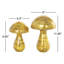  2 Piece  Glass Weathered Mushroom Sculpture Set