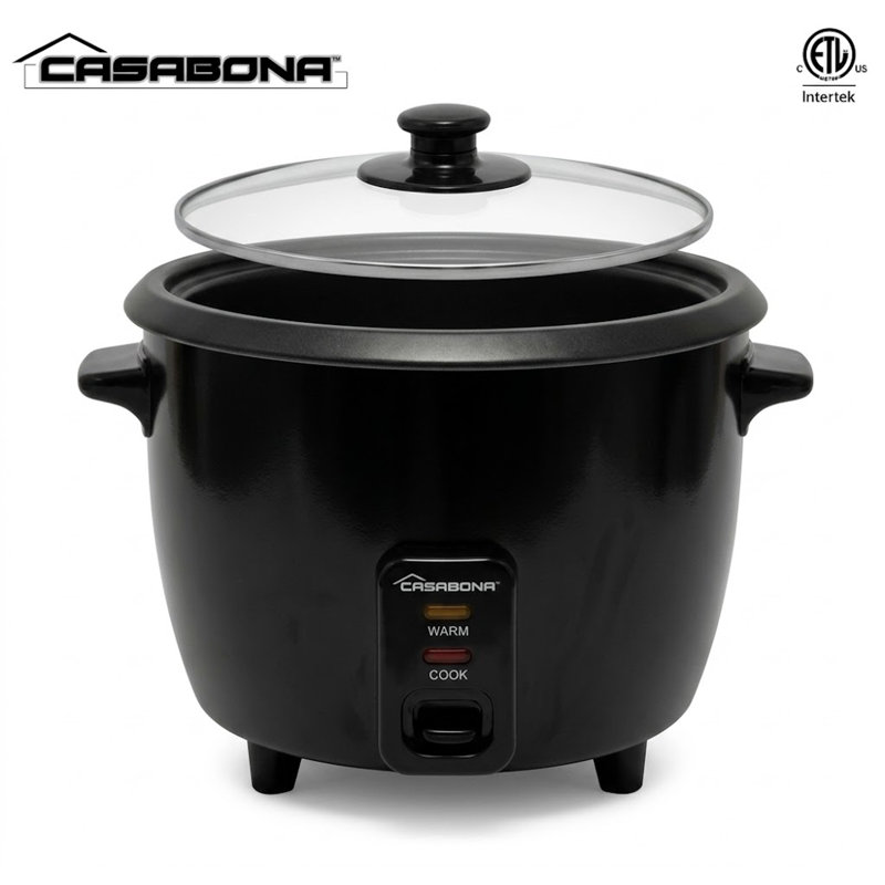 5 Cup Rice Cooker With Steamer, Non Stick