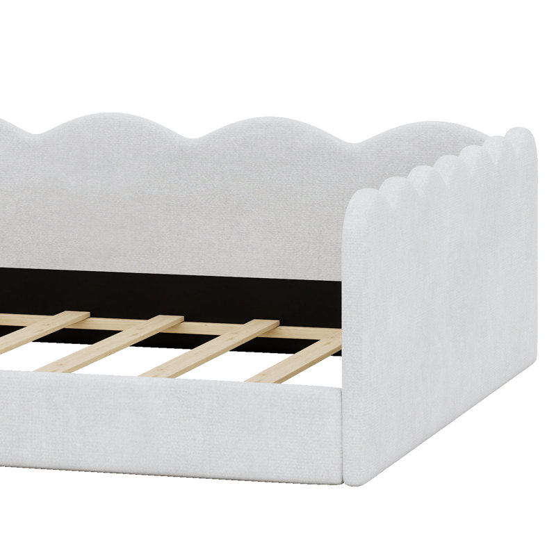Lit tapissier tendance pour appartements urbains, Gris clair