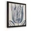 Indigo floral sur lin VI - reproduction encadrée de qualité supérieure - prêt à être accroché - impression encadrée sur papier-1607622982-1607646686-1607652881