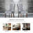 Velvet Upholstered Dining Chairs with Ring Pull Trim and Button Back and Wood Legs-495085706-495085707-476881865