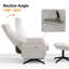 52 cm Wide Fabric Swivel Recliner
